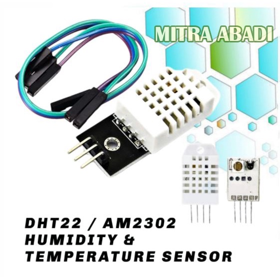 DHT22 / AM2302 เซ็นเซอร์ความชื้นและอุณหภูมิสําหรับ Arduino + 3 สาย