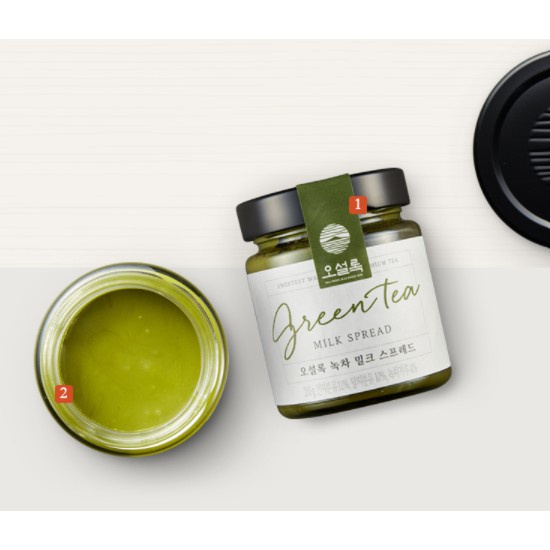 ▤[พร้อมส่ง] OSULLOC Green Tea Milk Spread 200g แยมชาเขียว สเปรดชาเขียว