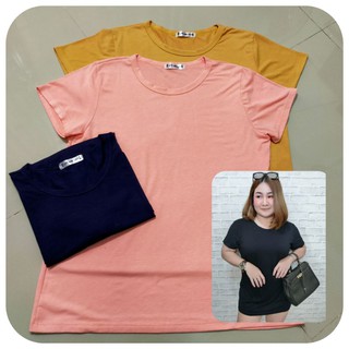 เสื้อยืดผ้าเรย่อนสาวอวบอก40-48  มีสีโอรสสีเดียว