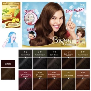 #บีเง็น ครีมคัลเลอร์ 40 กรัม #Bigen #CreamColor #onepush #วันพุช ปิดผมขาว ใช้ง่าย สะดวกสบาย