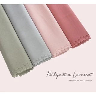 ฮิญาบนำเข้าจากอินโดนีเซีย สีพื้นรุ่นเลเซอร์คัท
