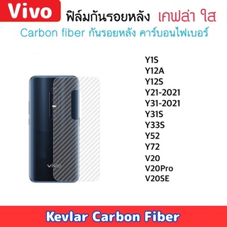 ฟิล์มหลัง Kevlar For Vivo เคฟล่า Y1S Y12A Y12S Y21 Y31S Y33s Y52 Y72 Y31-2021 V20 V20Pro V20SE Carbon Fiber