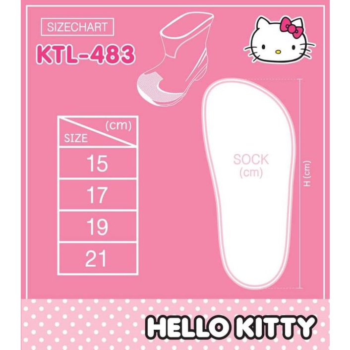 💓พร้อมส่ง 💓 รองเท้าบูทเด็ก เนื้อ PVC งานการ์ตูนนูน 3D ลาย Kitty งานน่ารักมากๆ ลิขสิทธิ์แท้100%  มี 2 สี ชมพู บานเย็น