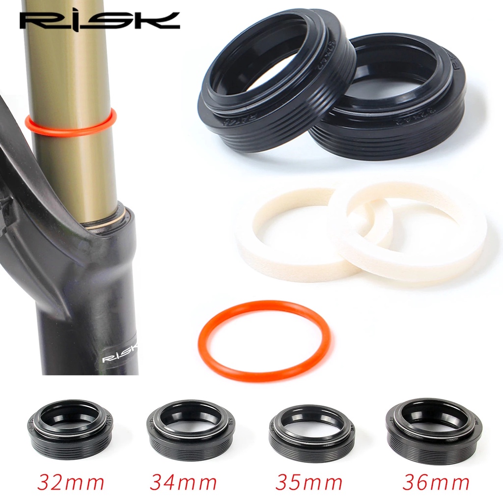 RISK 32 มม.MTB จักรยาน Suspension ด้านหน้าส้อมซีลฝุ่นซีลน้ํามันแหวนฟองน้ํา MTB จักรยานส้อมด้านในหลอดฝุ่นแขน Maintena