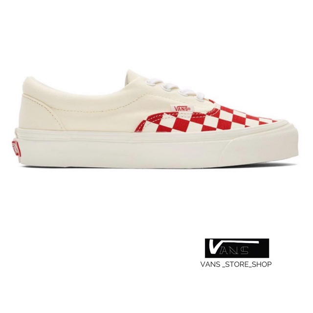 VANS ERA CRFT CHECKERBOARD RED WHITE SNEAKERS สินค้ามีประกันแท้