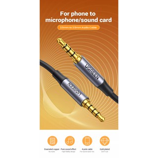 UGREEN[AV183] 3.5mm to 3.5mm 4-pole Audio Cable Humanized Design Gold-plated Audio Cable(10648,20497,20782,20785)