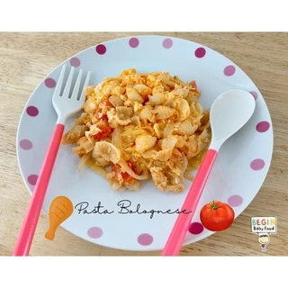 Begin ซอสพาสต้าแบบพกพาสำหรับเด็ก: มะเขือเทศไก่ Bolognese ทานง่าย อร่อย ไม่ปรุงรส ไม่มีวัตถุกันเสีย สำหรับเด็กเริ่มทาน...