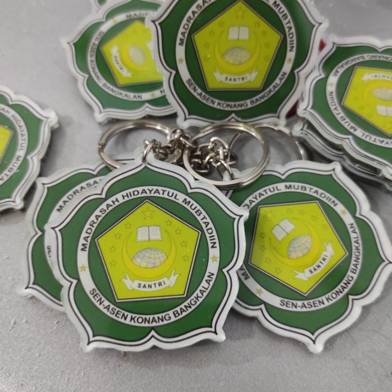 GANTUNGAN KEYCHAIN โลโก้โรงเรียนบริษัทโรงเรียน Shop โลโก้ที่กําหนดเองนักเรียนพวงกุญแจ Office Writing
