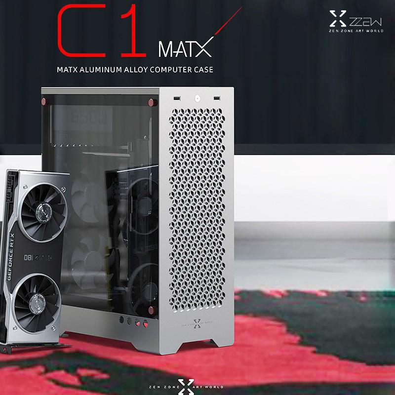 ZZAW C1 MATX Aluminum Alloy Computer Case (เคสอลูมิเนียมฟรีเมียม MTX