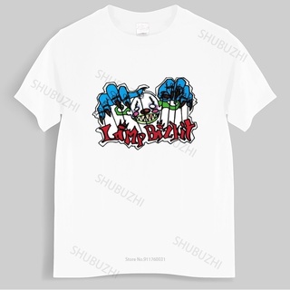 เสื้อยืดผ้าฝ้ายพิมพ์ลายคลาสสิก เสื้อยืดคอกลม ผ้าฝ้าย พิมพ์ลาย LIMP BIZKIT SCARY CLOWN WHITE สีดํา สําหรับผู้ชาย