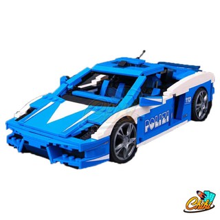 ชุดตัวต่อ รถสปอร์ตสถดซิ่ง YILE008 Gallardo LP 560-4 Polizia