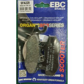 ผ้าเบรค EBC Brakes รุ่น Organic/ ผ้าหน้า Kawasaki  Dtracker 150 ,KLX250, KLX300R, Lambretta X300