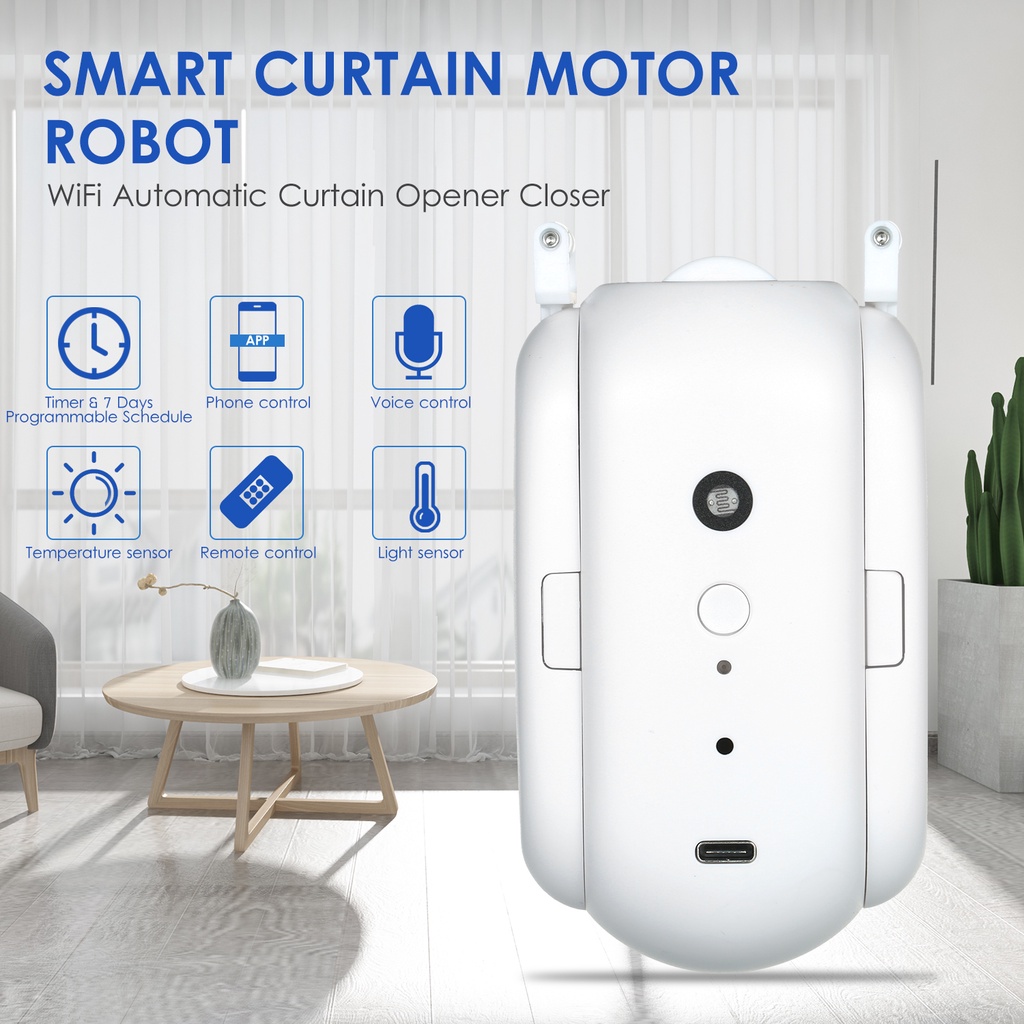 HIMOJO Tuya Smart Curtains Wireless Automatic Curtain Opener