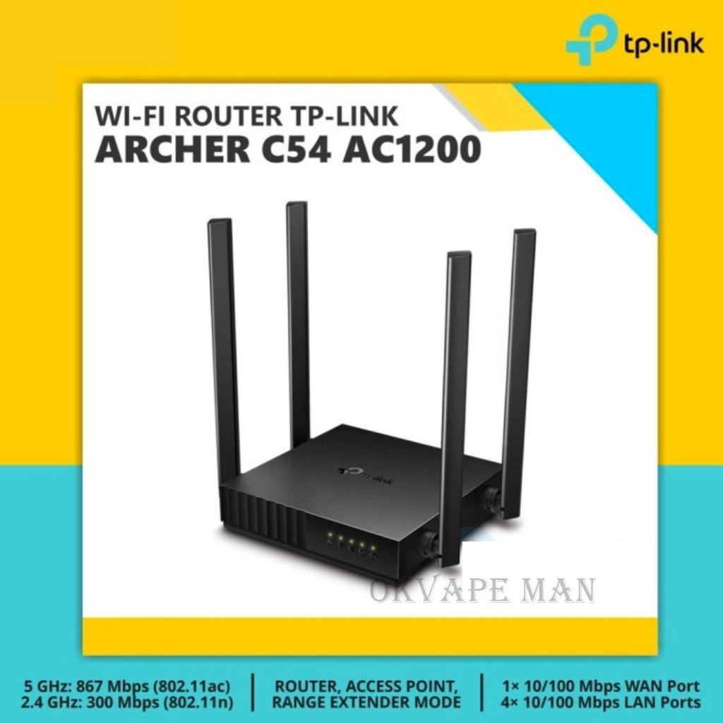 TP-Link ARCHER C54 AC1200 เราเตอร์ดูอัลแบนด์ - เราเตอร์ WiFi TP Link C54