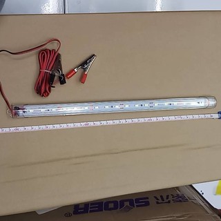 รางไฟ T8 LED 12V DC มีปากคีบแบตเตอรี่รถยนต์ได้ มี 2ขนาด รางยาว 30cm. 6W และ 60cm. 12W สายไฟยาว 1เมตร แสงขาว