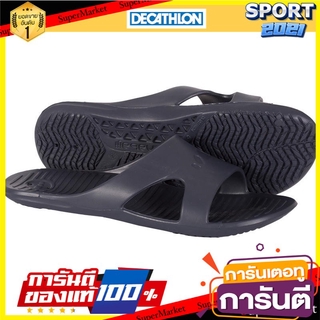 รองเท้าแตะเดินริมสระสำหรับผู้ชายรุ่น 100 (สีเทา) 100 mens poolside slippers - gray