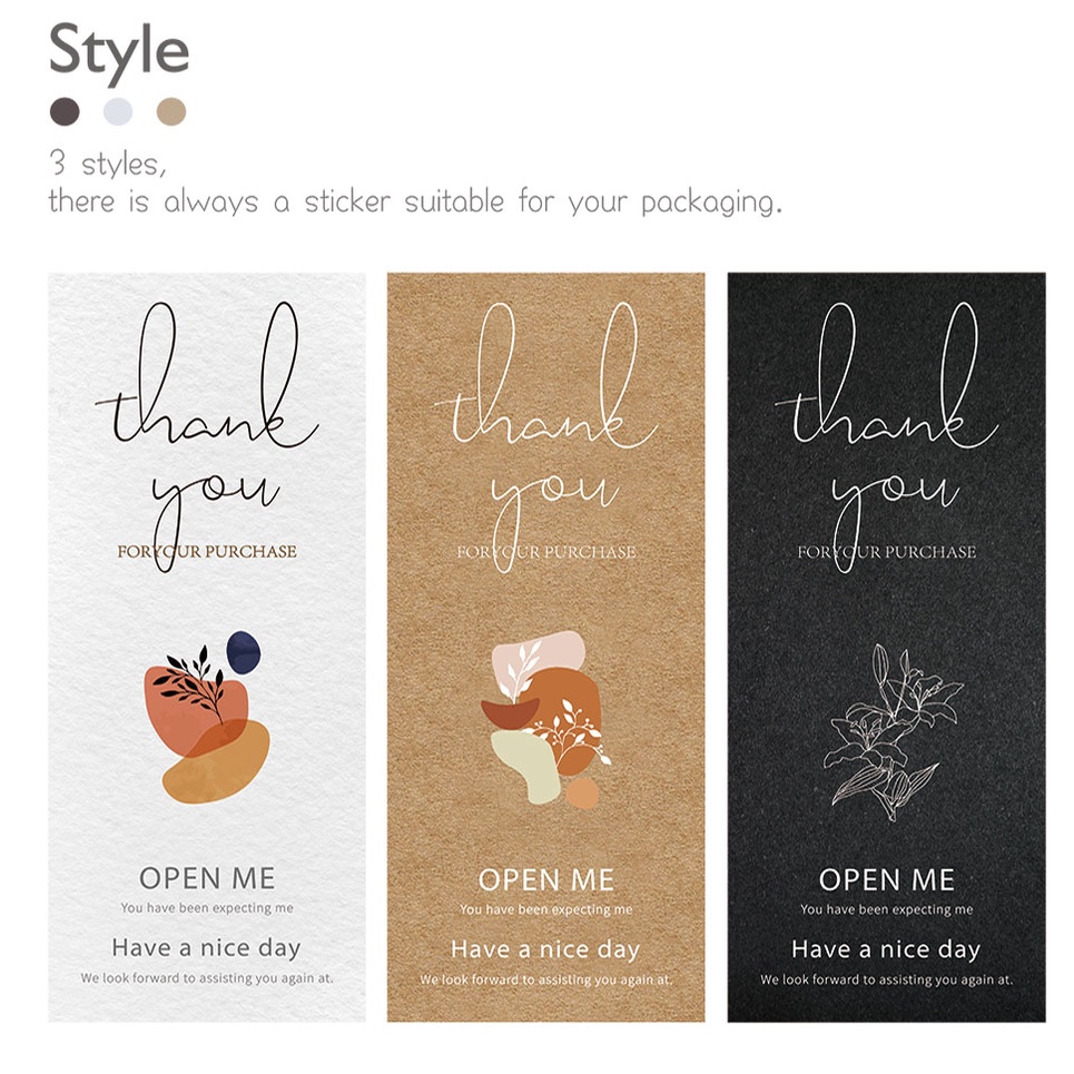 สติกเกอร์ฉลากซีลลามิเนต Thank You ขนาดเล็ก 6*15 ซม. กันน้ํา สวยหรู สําหรับติดตกแต่งบรรจุภัณฑ์ 30 ชิ้น - รูปที่ 2
