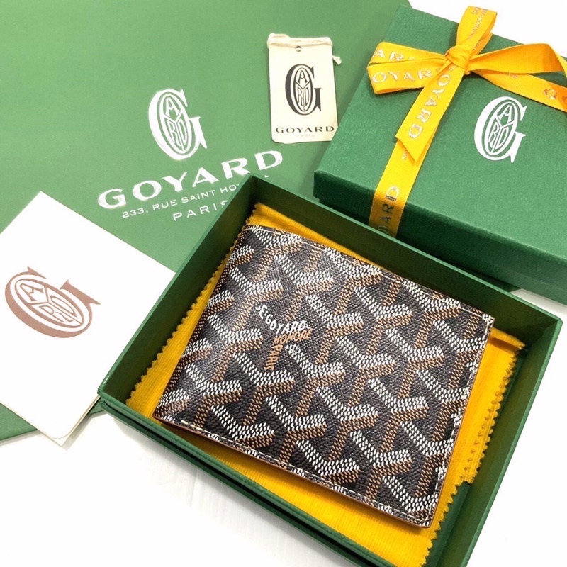 New Goyard 8 card walletสีน้ำตาล