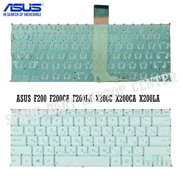ASUS X200 X200CA R202CA R202LA R202MA AEX8X00020 AEEX8U00110 AEEX8U01110 AEEX8X00020 คีย์บอร์ดสีขาว