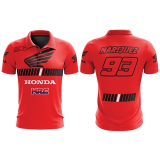 MOTOSHIRT HONDA HO-A02-20 เสื้อโปโล เสื้อคอปกแขนสั้น เสื้อพิมพ์ลาย