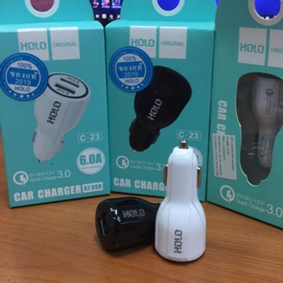 HOLO C23 ที่ชาร์จในรถ Quick Charge 3.0 USB Car Charger 2 ช่อง QC3.0 6.0A