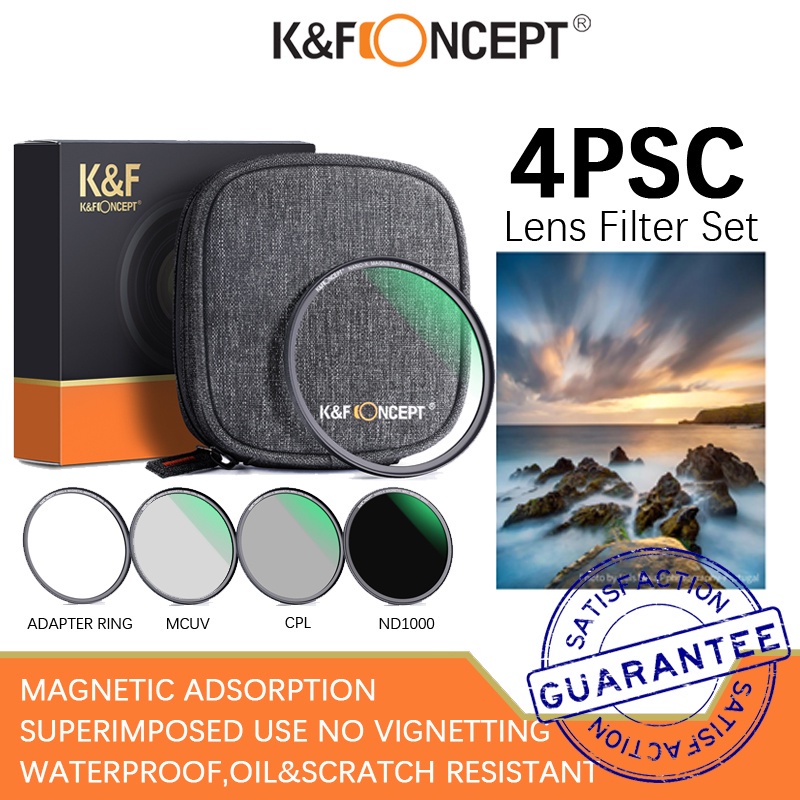 K&f ฟิลเตอร์เลนส์แม่เหล็ก MCUV CPL ND1000 และแหวนอะแดปเตอร์ 49 52 55 58 62 67 72 77 82 86 95 มม. ND 