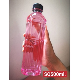 ขวดเหลี่ยม500ml.ทรงโรมัน 90​ใบ/225 บาท (SQ500ML) รวมฝา