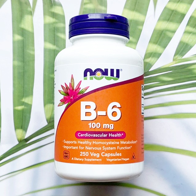 วิตามินบี6 Vitamin B-6, 100 mg 250 Veg Capsules B6 (Now Foods®)