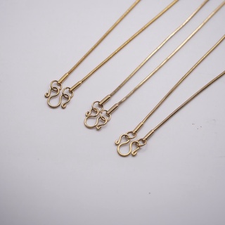 [พร้อมส่ง จากไทย🇹🇭] สร้อยสแตนเลสสีทอง สร้อยคอห้อยพระ ลายกระดูกงู ขนสด 1 mm สีทอง ไม่ลอก ไม่ดำ รับประกัน 6 เดือน