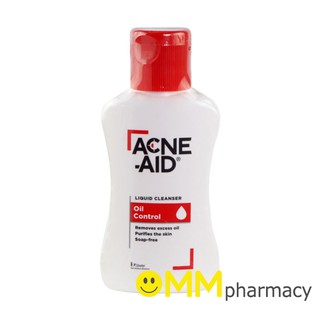 Acne Aid Liquid Cleanser 50 ml. / 100 ml  ผลิตภัณฑ์ทำความสะอาดผิวหน้าสำหรับผิวมัน ( Acne-Aid สีแดง)