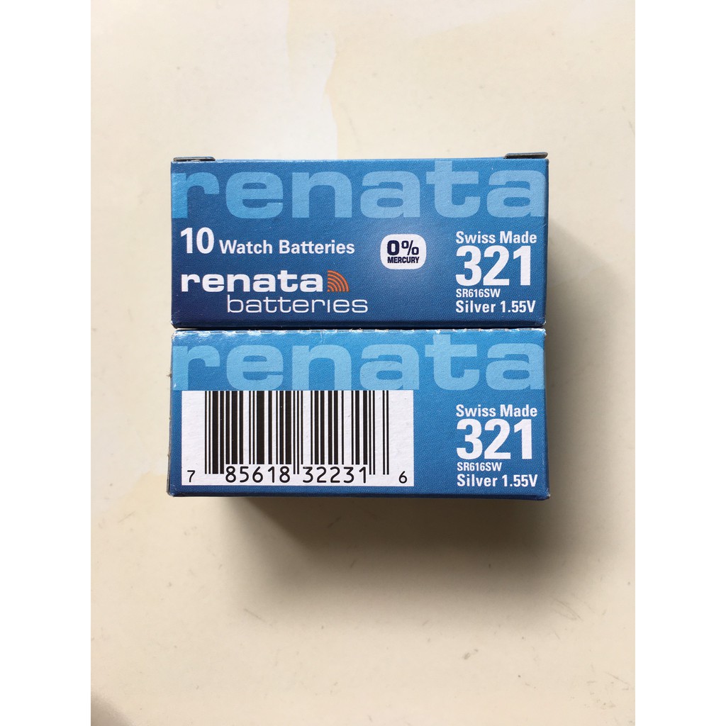กล่อง 10 ก้อน Renata 616 SR616SW 616 SR616 321 1.55V ถ่านสวิส