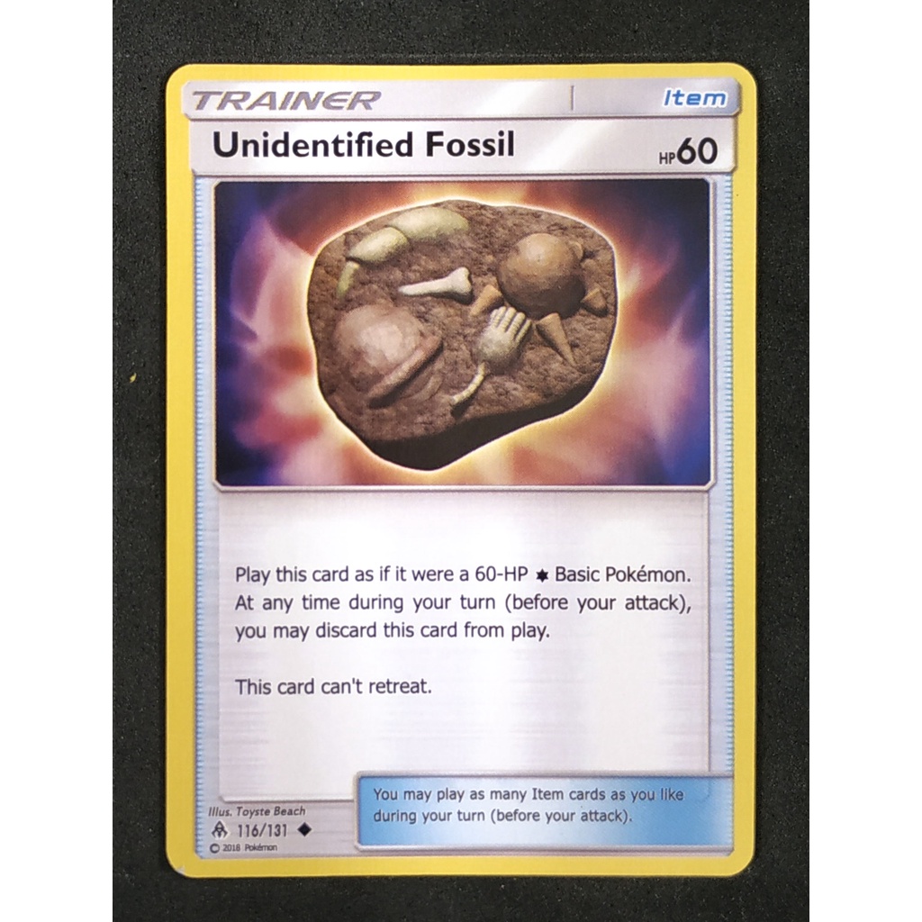 Unidentifies Fossil Basic Item 116/131  Pokemon Card (Normal) ภาษาอังกฤษ