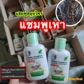 แชมพูเหา แชมพูสูตรสมุนไพร สระ5นาที หลุดทั้งเหาและไข่เหา 60 ml