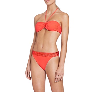 Angelys Balek ชุดว่ายน้ำBeaded String Bandeau Bikini Swimsuitรุ่นSS21SW00406505สีส้ม