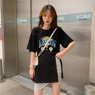 🌵Grace_chili🌵 เสื้อยืดสาวอวบ OversizesT-shirt เสื้อโอเวอร์ไซส์ผู้หญิง เสื้อยืด ลายการ์ตูน ผ่าข้าง2253/2254