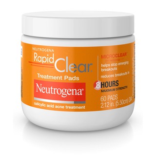 รักษาสิว Neutrogena Rapid Clear Maximum Strength Acne Treatment 60 Pads
