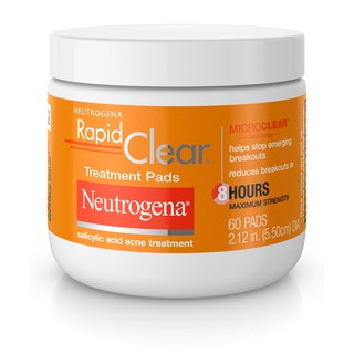 รักษาสิว Neutrogena Rapid Clear Maximum Strength Acne Treatment 60 Pads