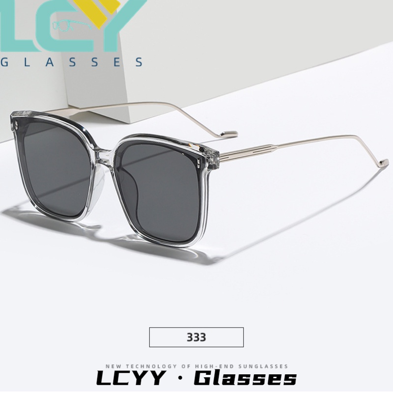 Lcyy ใหม่ แว่นตากันแดด ป้องกันรังสียูวี สไตล์เกาหลี เรโทร สําหรับผู้ชาย ผู้หญิง 333