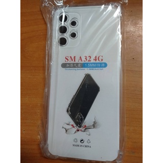 Samsung Galaxy A32 4G CASE TPU ฝาหลังใส กันกระแทก มีปุ่มกันกระแทก ทั้ง 4 มุม มีคลุมกล้อง รุ่นใหม่