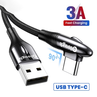 Elough 3A สายเคเบิล USB Type C 90 องศา ชาร์จเร็ว สําหรับเล่นเกม