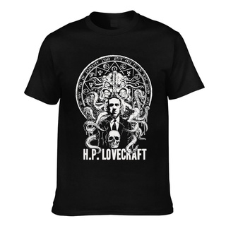 T-shirt  เสื้อยืด คอกลม พิมพ์ลายกําหนดเอง Hp เสื้อยืด พิมพ์ลายการ์ตูน Lovecraft Comics แฟชั่นสําหรับผู้ชายS-5XL