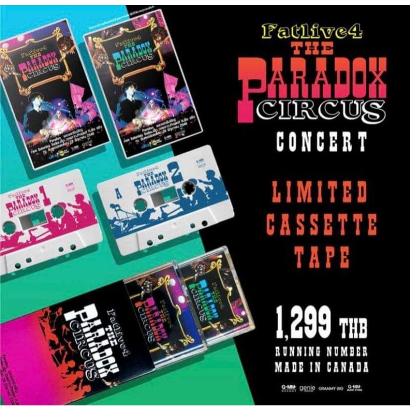 ■มือ1 Cassette Tape Paradox ชุด Fatlive 4 The Paradox Circus Concert