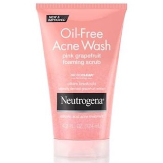 สบู่ล้างหน้า oil free acne wash pink grapefurit foaming scrub