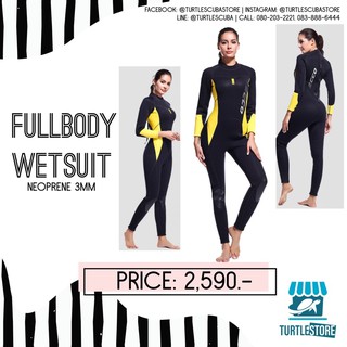 Zcco Fullbody Wetsuit Women ชุดดำน้ำเต็มตัวผู้หญิง Neoprene 3mm