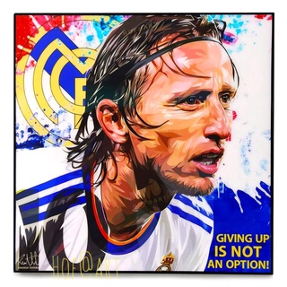 Luka Modric ลูก้า โมดริช Real Madrid เรอัลมาดริด โครเอเชีย Croatia รูปภาพ​ติด​ผนัง​ pop art ฟุตบอล​ กรอบรูป​​ รูปภาพ​