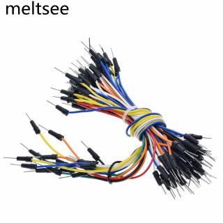 Jump Wire Cable Male to Male Jumper Wire สายจั้มเปอร์ ตัวผู้ ไป ตัวผู้ สำหรับบอร์ดไมโครคอนโทรเลอร์ บอร์ดต่อวงจร 65 ชิ้น