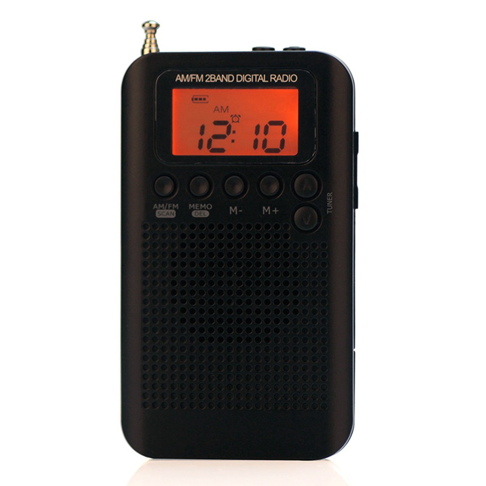 HRD-104 Portable AM FM Stereo Radio Pocket 2-Band Digital Tuning Radio ...