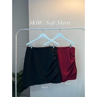 🌥SK08 | Soft Skirts ✨สีใหม่ค่าาา สวยหวานน่ารักคุณหนูมากก กระโปรงดีเทลจับจีบหน้า แหวกแบบหวานๆน่ารัก