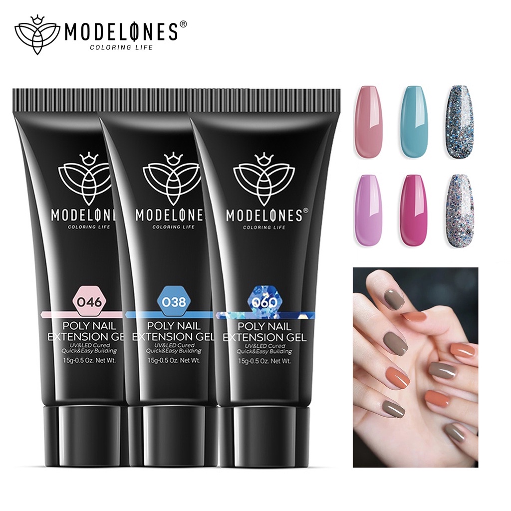 Modelones โพลีเจลต่อเล็บ โพลีเจล อุปกรณ์ต่อเล็บเจล 10 กรัม - modelones ...