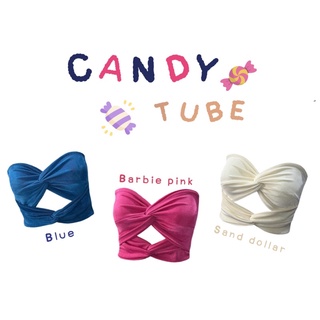 candy tube💖เสื้อเกาะอก บิดบนล่างสุดชิค